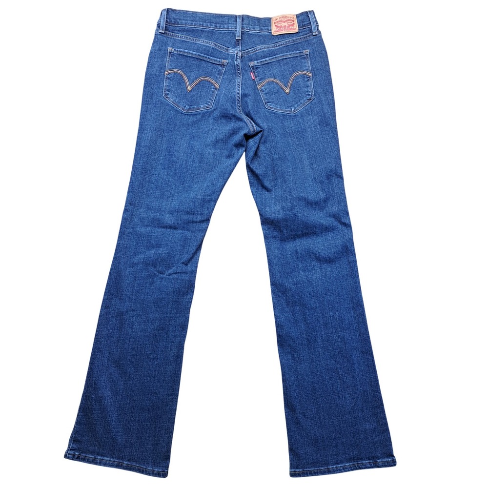 Levi's Classic Bootcut Jeans Womens 6M W28 L32 Blue Excellent Stretch Denim - Picture 2 of 14